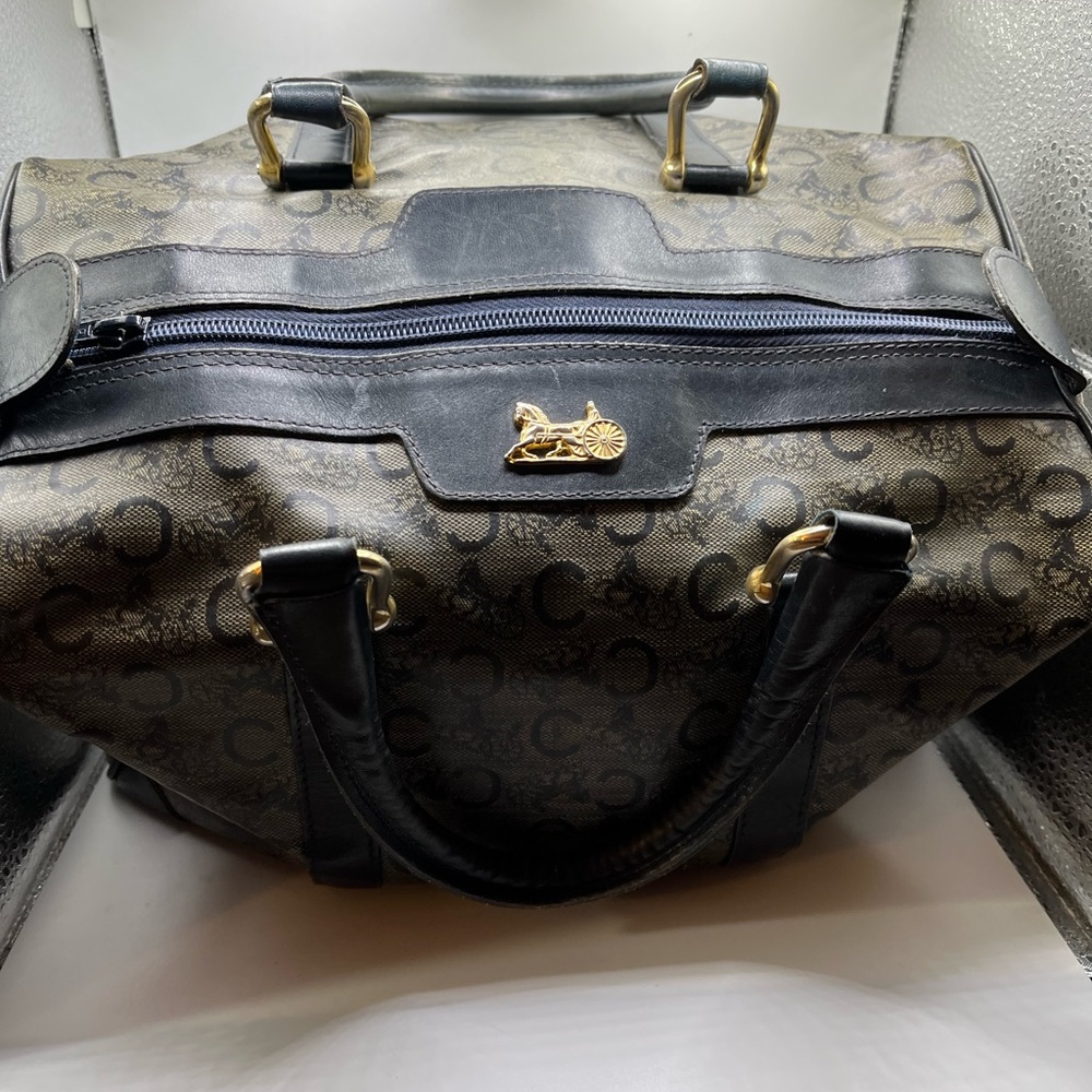 Vintage Celine, brown and black handbag
